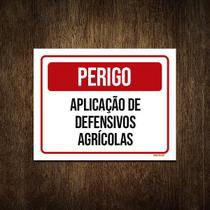 Placa Perigo Aplicação De Defensivos Agrícolas 27X35