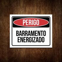 Placa Perigo Barramento Energizado 36X46