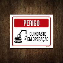 Placa Perigo Guindaste Em Operação 18X23