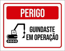 Placa Perigo Guindaste Em Operação 18X23