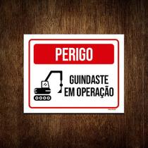 Placa Perigo Guindaste Em Operação 27x35