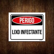 Placa Perigo Lixo Infectante 18x23