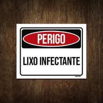 Placa Perigo Lixo Infectante 27X35