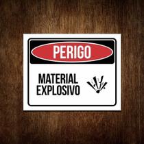 Placa Perigo - Material Explosivo - De Sinalização 36x46 - Sinalizo