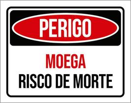 Placa Perigo Moega Risco De Morte 27X35