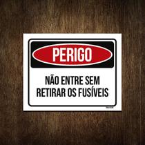 Placa Perigo Não Entre Sem Retirar Os Fusíveis 18X23