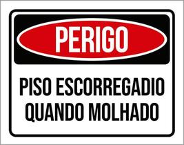 Placa Perigo Pisoescorregadio Quando Molhado 36X46