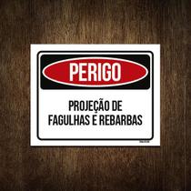 Placa Perigo Projeção Fagulhas E Rebarbas 36X46