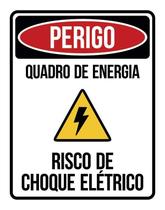 Placa Perigo Quadro Energia Risco Choque 36X46