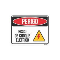 Placa Perigo Risco De Choque Elétrico 36X46 - Sinalizo