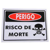 Placa perigo risco de morte encartale Placa perigo risco de morte encartale