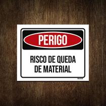 Placa Perigo Risco De Quedade Material 27X35
