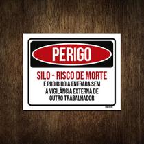 Placa Perigo Silo Risco De Morte 36X46