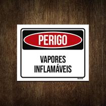 Placa Perigo Vapores Inflamáveis 18X23