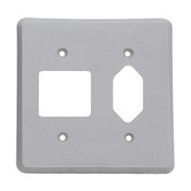 Placa Perlex 4X4 (2 Saida+Tomada) 13Pl2/1T Placa Perlex 4X4 (2 Saida+Tomada) 13Pl2/1T