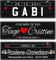 Placa personalizada pvc carro tampa placas