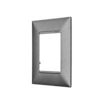 Placa Pial Plus+ 4X2cm Três Postos Alumínio - Pial Legrand