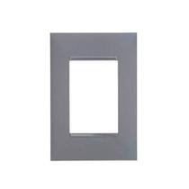 Placa Pial Plus+ 4X2cm Três Postos Cinza - Pial Legrand