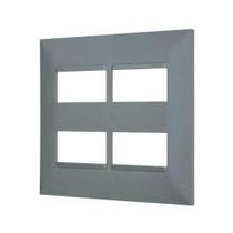 Placa Pial Plus+ 4X4cm 2+2 Postos Separados Cinza - Pial Legrand Placa Pial Plus+ 4X4cm 2+2 Postos Separados Cinza - Pial Legrand