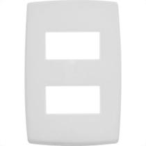 Placa Pial Plus+ Branca 4X2 - 2 Modulos Separados - 618506Bc