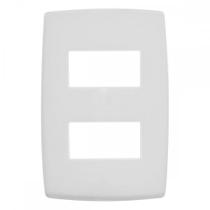 Placa Pial Plus+ Branca 4X2 - 2 Modulos Separados - 618506Bc
