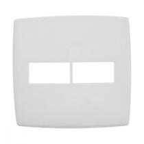 Placa Pial Plus+ Branca 4X4 - 1 Modulo Horizontal + 1 Modulo Horizontal - 618511