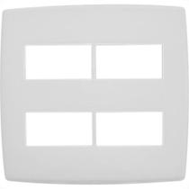 Placa Pial Plus+ Branca 4X4 - 2 Modulos + 2 Modulos Separados - 618514Bc