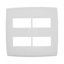 Placa Pial Plus+ Branca 4X4 - 2 Modulos + 2 Modulos Separados - 618514Bc
