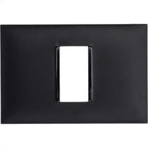 Placa Pial Plus+ Preta 4X2 (1 Modulo Horizontal) 618501Pt