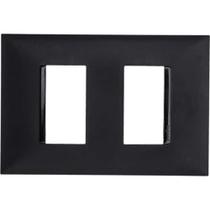Placa Pial Plus+ Preta 4X2 (2 Modulo Distanciado) 618506Pt