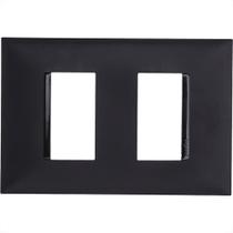 Placa Pial Plus+ Preta 4X2 - 2 Modulos Separados - 618506Pt Placa Pial Plus+ Preta 4X2 - 2 Modulos Separados - 618506Pt