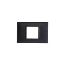 Placa Pial Plus+ Preta 4X2 (2Modulo Horizontal) 618502Pt