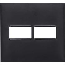 Placa Pial Plus+ Preta 4X4 (1+1 Horizontal) 618511Pt