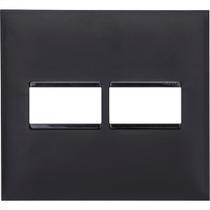 Placa Pial Plus+ Preta 4X4 - 1 Modulo + 1 Modulo Horizontal
