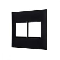 Placa Pial Plus+ Preta 4X4 (2+2 Horizontal) 618512Pt