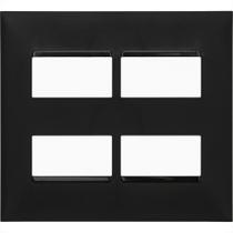 Placa Pial Plus+ Preta 4X4 - 2 Modulos + 2 Modulos Separados - 618514Pt Placa Pial Plus+ Preta 4X4 - 2 Modulos + 2 Modulos Separados - 618514Pt