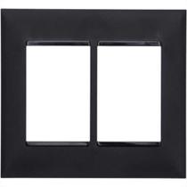 Placa Pial Plus+ Preta 4X4 (3+3 Horizontal) 618516Pt