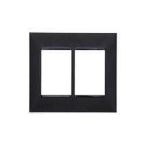 Placa Pial Plus+ Preta 4X4 (3+3 Horizontal) 618516Pt