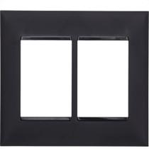 Placa Pial Plus+ Preta 4X4 - 3 Modulos + 3 Modulos Horizontais