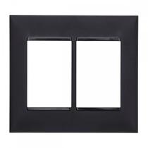 Placa Pial Plus+ Preta 4X4 - 3 Modulos + 3 Modulos Horizontais