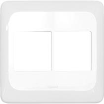 Placa Pial Pop Branca 4X4 - 2 Modulos+2 Modulos Juntos Lgp44