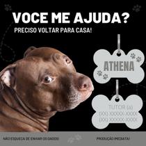 Placa Pingente Plaquinha De Identificação Pet Cachorro - YASHOP