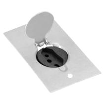 Placa Piso 4x2 Tomada Alumínio + Tomada 20A/10A Placa Piso 4x2 Tomada Alumínio + Tomada 20A/10A