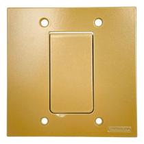 Placa Piso 4x4 Alumínio 1 Saída Modular Dourada Tramontina
