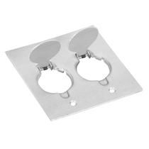 Placa Piso 4x4 Aluminio 2x Tomada Unha - 5 Peças