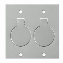 Placa Piso 4x4 Aluminio 2x Tomada Unha