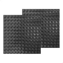 Placa Piso de Borracha Moeda 3mm 50x50cm Antiderrapante 20UN