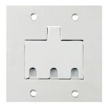 Placa Piso Inox 4x4 1 Unha P/3 Rj11/45 Nova Stamplac