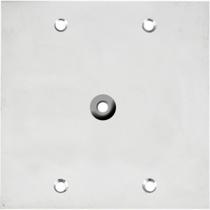 Placa Piso Inox 4X4 Com Furo Pi44F Placa Piso Inox 4X4 Com Furo Pi44F
