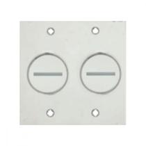 Placa Piso Inox 4X4 Para 2 Rosca Pi442Ro